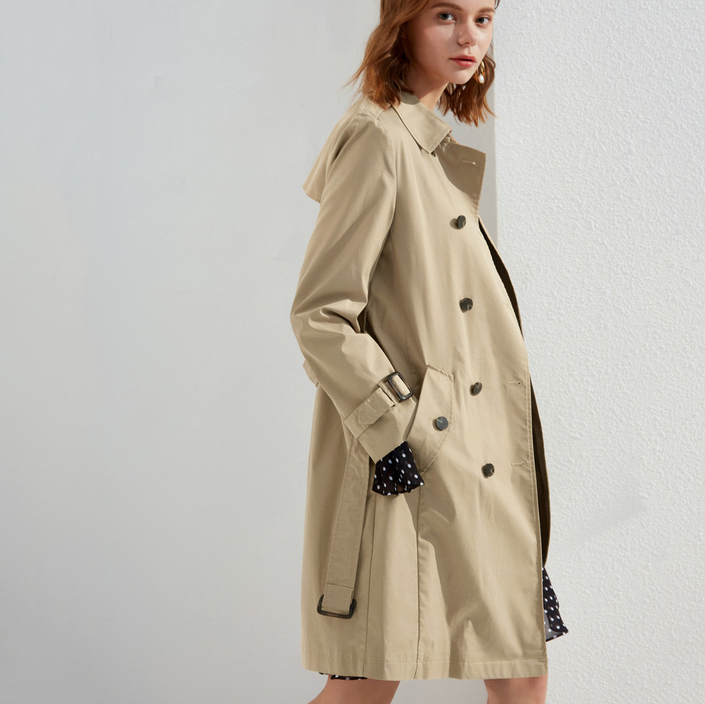 Dongfan-Double-Breasted Coat - Womens Fashion Coats-2